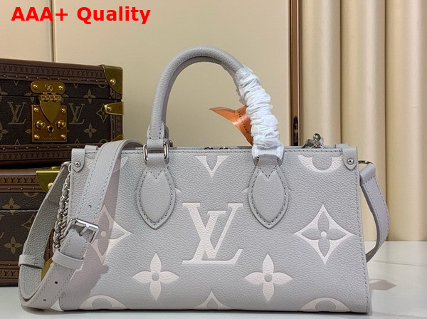 Louis Vuitton Onthego East West Bag Brume Quartz Bicolor Monogram Empreinte Leather M14213 Replica