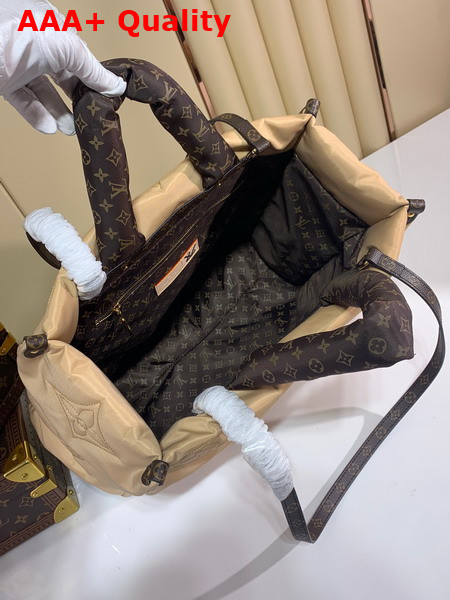 Louis Vuitton Onthego GM Tote Bag Beige Econyl Regenerated Nylon M59007 Replica
