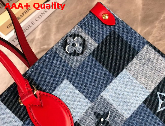 Louis Vuitton Onthego GM Tote Bag Monogram Denim Canvas with a Pattern of Patchwork Squares M44992 Replica