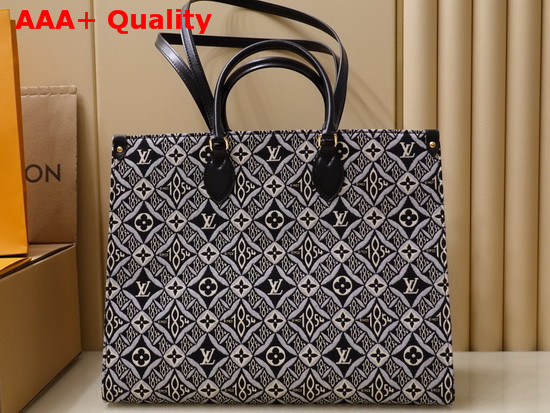 Louis Vuitton Onthego GM Tote in Grey Jacquard Since 1854 Textile M57207 Replica