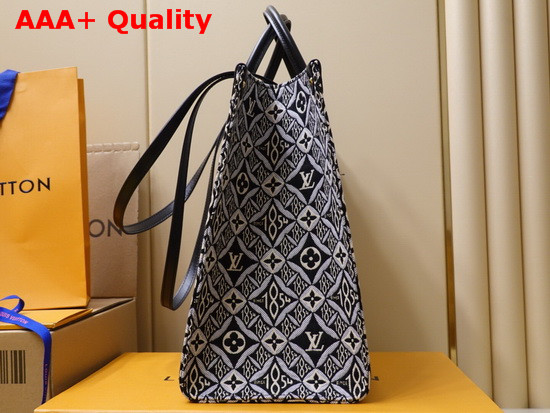 Louis Vuitton Onthego GM Tote in Grey Jacquard Since 1854 Textile M57207 Replica