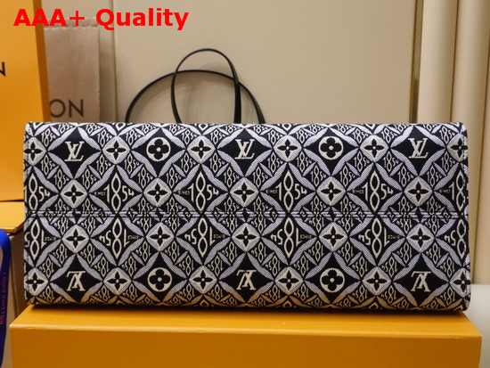 Louis Vuitton Onthego GM Tote in Grey Jacquard Since 1854 Textile M57207 Replica