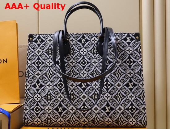 Louis Vuitton Onthego GM Tote in Grey Jacquard Since 1854 Textile M57207 Replica