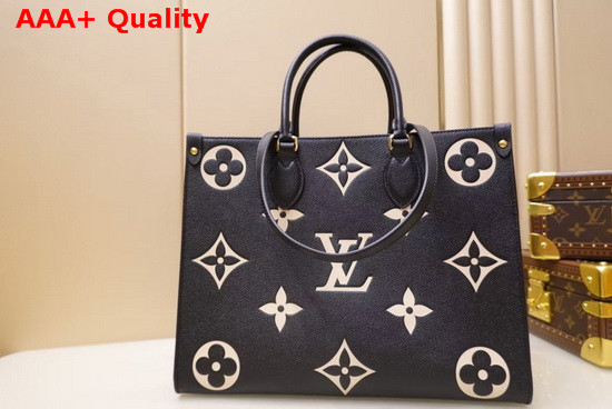 Louis Vuitton Onthego MM Black Monogram Empreinte Leather M45495 Replica