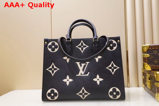 Louis Vuitton Onthego MM Black Monogram Empreinte Leather M45495 Replica