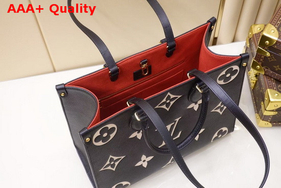 Louis Vuitton Onthego MM Black Monogram Empreinte Leather M45495 Replica