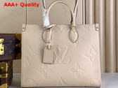 Louis Vuitton Onthego MM Creme Monogram Empreinte Leather M46531 Replica