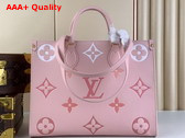 Louis Vuitton Onthego MM Gradient Pink Monogram Empreinte Leather M46542 Replica