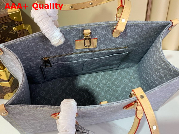 Louis Vuitton Onthego MM Monogram Denim Washed Gray M13189 Replica