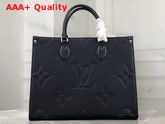 Louis Vuitton Onthego MM Tote Bag Black Monogram Empreinte Leather Replica