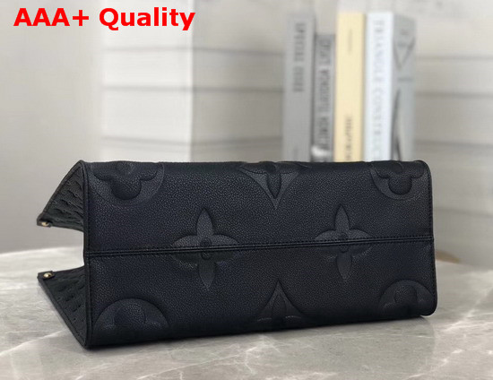 Louis Vuitton Onthego MM Tote Bag Black Monogram Empreinte Leather Replica