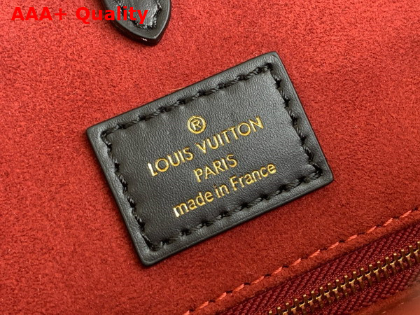 Louis Vuitton Onthego MM Tote Black Beige Bicolor Monogram Empreinte Leather M45495 Replica