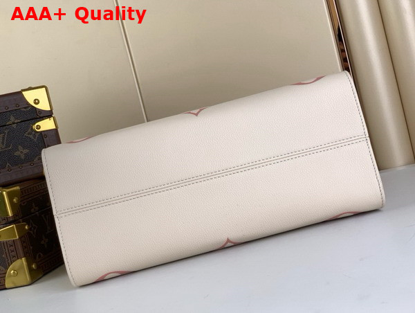 Louis Vuitton Onthego MM Tote Creme Rose Trianon Bicolor Monogram Empreinte Leather M21575 Replica
