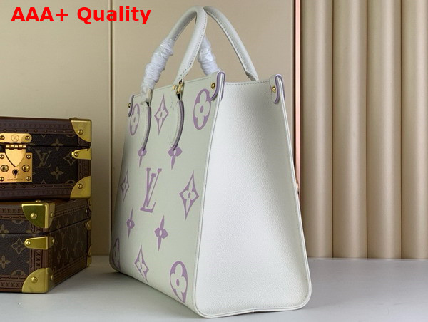 Louis Vuitton Onthego MM Tote Latte Bubble Tea Bicolor Monogram Empreinte Leather M23937 Replica