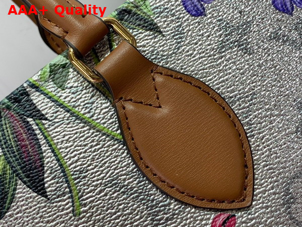 Louis Vuitton Onthego MM Tote Metallic Silver Coated Canvas and a Subtle Monogram Motif in the Background M21233 Replica