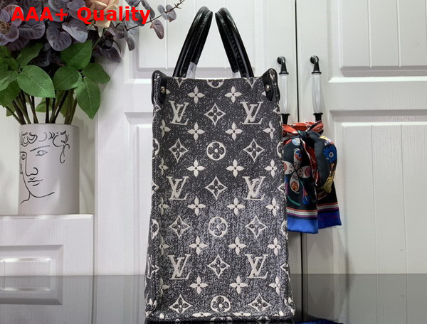 Louis Vuitton Onthego MM Tote in Gray Monogram Jacquard Denim M46448 Replica