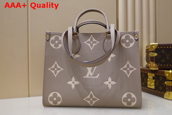 Louis Vuitton Onthego MM Tourterelle Monogram Empreinte Leather M45494 Replica