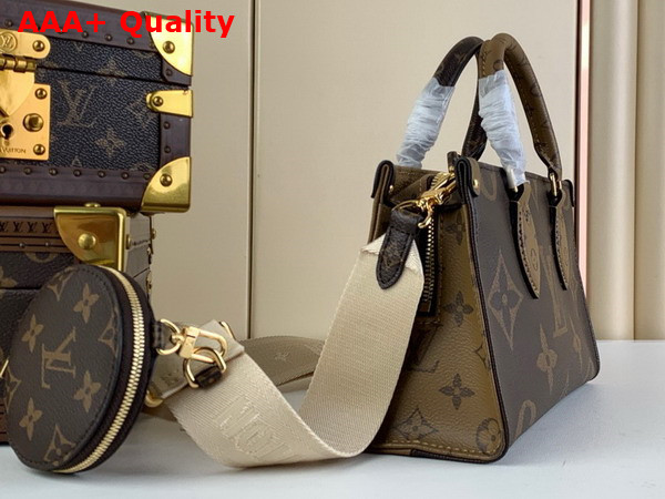 Louis Vuitton Onthego Mini Tote Bag in Monogram and Monogram Reverse Coated Canvas Replica