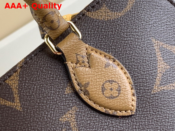 Louis Vuitton Onthego Mini Tote Bag in Monogram and Monogram Reverse Coated Canvas Replica