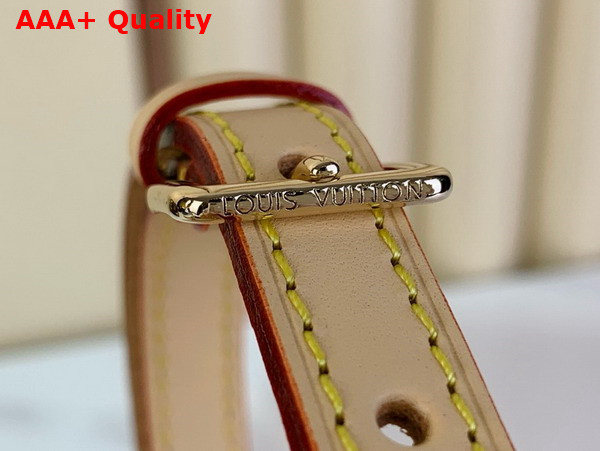 Louis Vuitton Onthego PM Azure Blue and Sand Calfskin LV Romance Collection M15138 Replica