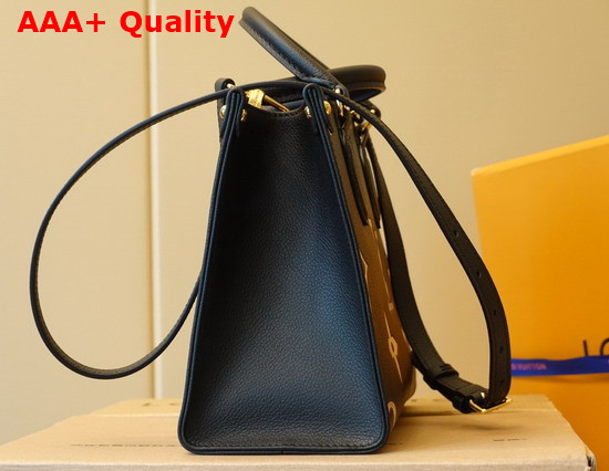 Louis Vuitton Onthego PM Black Beige Bicolor Monogram Empreinte Leather M45659 Replica