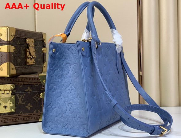 Louis Vuitton Onthego PM Blue Jean Monogram Empreinte Leather M28181 Replica