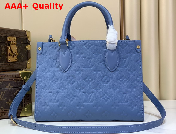 Louis Vuitton Onthego PM Blue Jean Monogram Empreinte Leather M28181 Replica