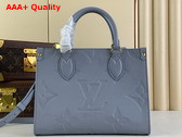 Louis Vuitton Onthego PM Handbag in Blue Hour Monogram Empreinte Leather M46840 Replica