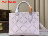 Louis Vuitton Onthego PM Monogram Empreinte Couture Leather Light Bliss Couture M28528 Replica
