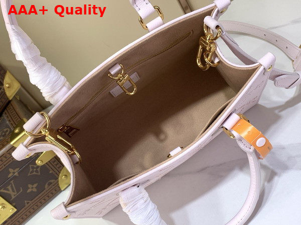 Louis Vuitton Onthego PM Monogram Empreinte Couture Leather Light Bliss Couture M28528 Replica