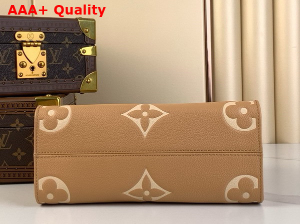 Louis Vuitton Onthego PM Tote Arizona Cream Bicolor Monogram Empreinte Leather M12513 Replica