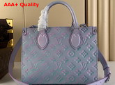 Louis Vuitton Onthego PM Tote Bag Lilas Purple Sprayed and Embossed Grained Cowhide Leather M46067 Replica