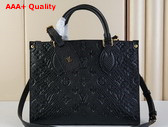 Louis Vuitton Onthego PM Tote Bag in Black Monogram Empreinte Python Leather N81295 Replica