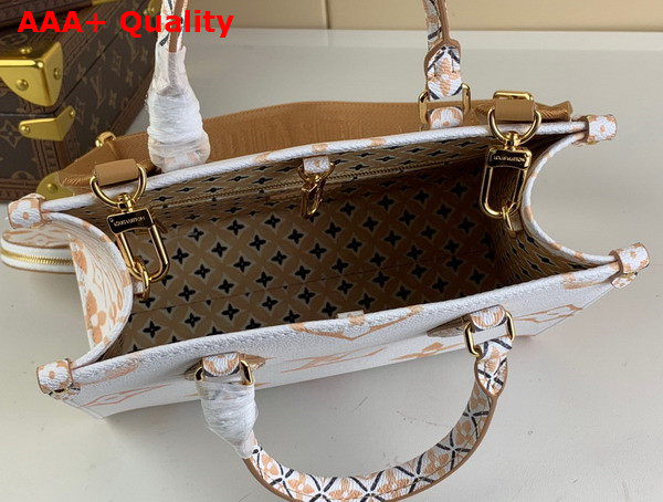 Louis Vuitton Onthego PM Tote in Beige Monogram Coated Canvas Replica