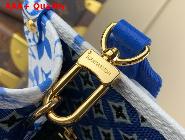 Louis Vuitton Onthego PM Tote in Blue Monogram Coated Canvas Replica