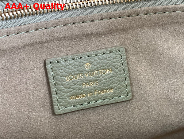 Louis Vuitton Onthego PM Tote in Khaki Monogram Empreinte Leather with Giant Monogram Pattern Replica