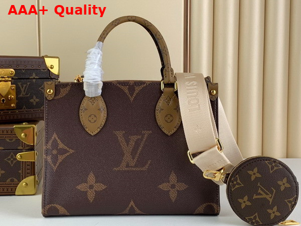 Louis Vuitton Onthego PM Tote in Monogram and Monogram Reverse Coated Canvas M46373 Replica