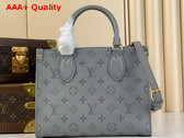 Louis Vuitton Onthego PM Tote in Trianon Gray Calfskin Leather M12465 Replica