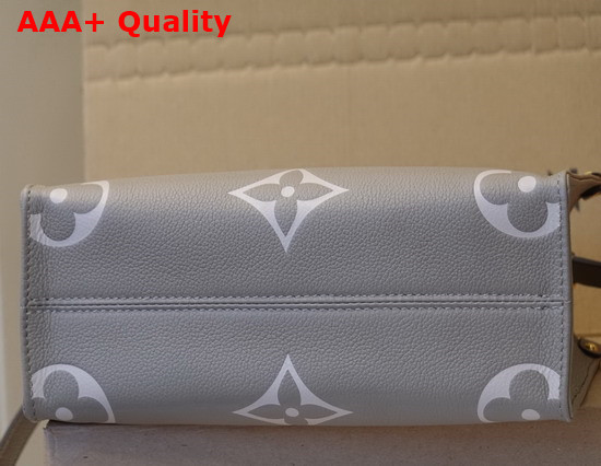 Louis Vuitton Onthego PM Tourterelle Creme Bicolor Monogram Empreinte Leather M45779 Replica