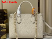 Louis Vuitton Onthego Soft PM in Creme Monogram Empreinte Leather M3A833 Replica