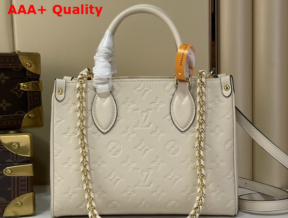 Louis Vuitton Onthego Soft PM in Creme Monogram Empreinte Leather M3A833 Replica