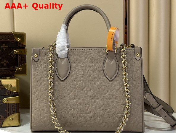 Louis Vuitton Onthego Soft PM in Tourterelle Monogram Empreinte Leather M3A834 Replica