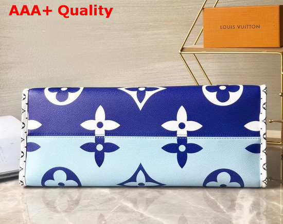 Louis Vuitton Onthego Tote Bag Light Blue and Blue Monogram Canvas Replica