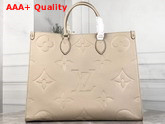 Louis Vuitton Onthego Tote Bag in Cream Taurillon Monogram Leather Replica