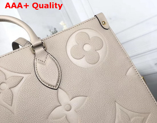 Louis Vuitton Onthego Tote Bag in Cream Taurillon Monogram Leather Replica