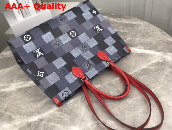 Louis Vuitton Onthego Tote Bag in Maxi Damier Graphite Canvas Replica