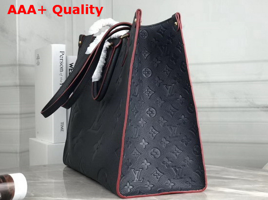 Louis Vuitton Onthego Tote Bag in Navy Blue Taurillon Monogram Leather Replica