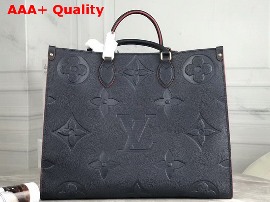 Louis Vuitton Onthego Tote Bag in Navy Blue Taurillon Monogram Leather Replica