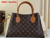 Louis Vuitton Opera MM Tote Cream Monogram Coated Canvas and Cowhide Leather Replica