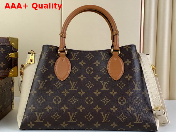 Louis Vuitton Opera MM Tote Cream Monogram Coated Canvas and Cowhide Leather Replica